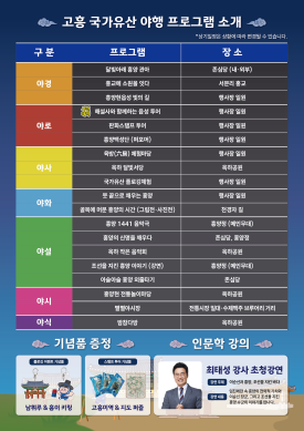 2026 고흥 국가유산 야행 포스터(뒤) 썸네일