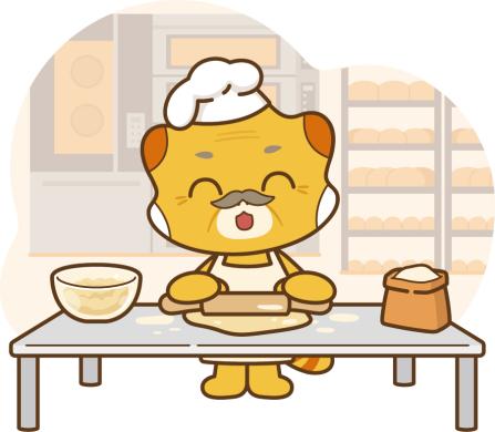 화성시 캐릭터_빵 만드는 중년 코리요 썸네일