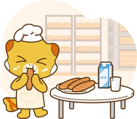 화성시 캐릭터_빵 먹는 코리요 썸네일